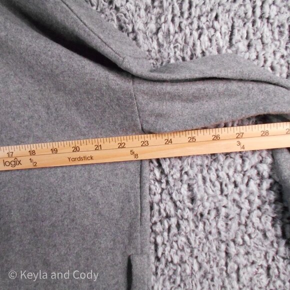 GOLDIE London Wool Open Front Cardigan Falling Out Grey Women's One Long Sleeve - Picture 8 of 14